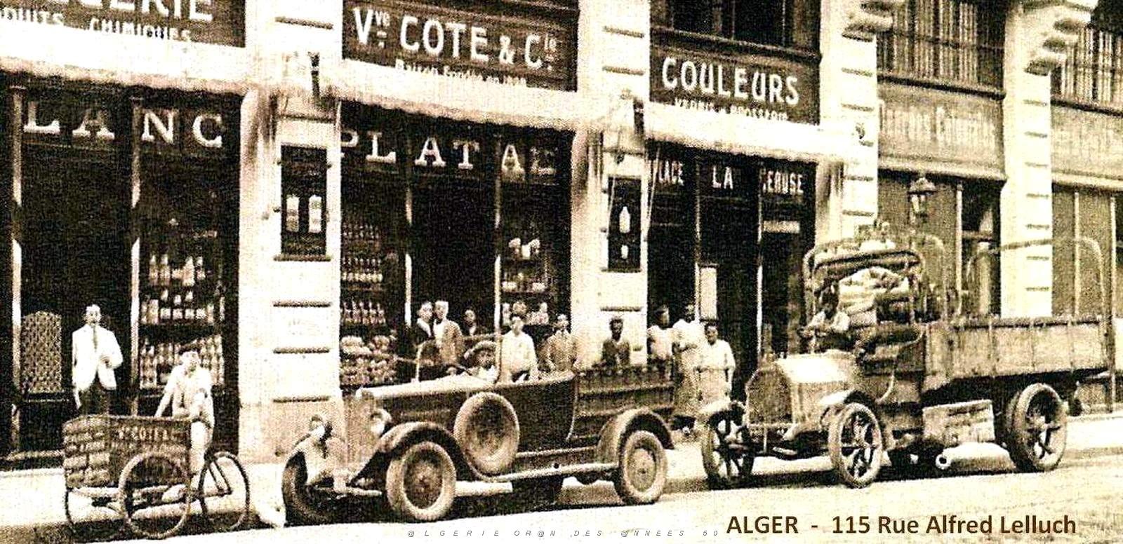 1764- Alger - 115 Rue Alfred lelluch - Droguerie2 Vve Cote et Cie - 1926.jpg